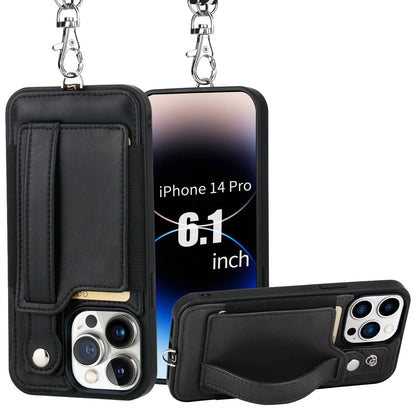 TOOVREN for iPhone 14 Pro Max Wallet Case iPhone 14 Pro Max Case with Card Holder Phone Lanyard PU Leather iPhone 14 Pro Max Case with Stand iPhone 14 Pro Max Case for Women & Men