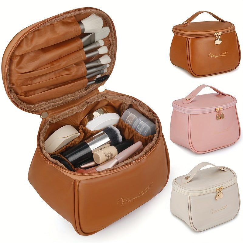 Women's Zipper Makeup Bag, Travel Storage Organizer, Toiletry Wash Bag, Simple Portable Bag
