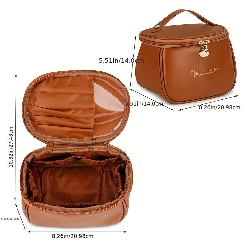 Women's Zipper Makeup Bag, Travel Storage Organizer, Toiletry Wash Bag, Simple Portable Bag