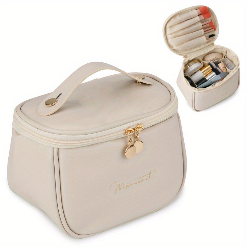 Women's Zipper Makeup Bag, Travel Storage Organizer, Toiletry Wash Bag, Simple Portable Bag