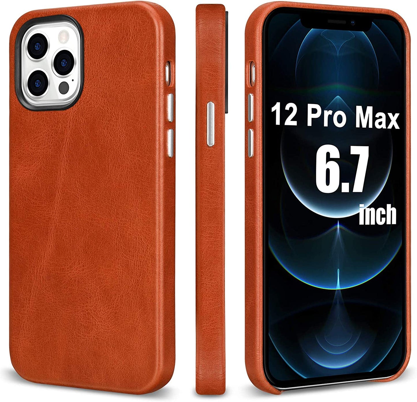 TOOVREN iPhone X Case, iPhone Xs/10 Case Genuine Leather Cover Case Protective Ultra Thin Anti-Slip Vintage Shell Hard Back Cover for Apple iPhone X/Xs 5.8'' (2018) Brown