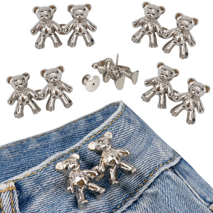 TOOVREN Pant Waist Tightener, Detachable Jean Buttons for Loose Jeans, No Sew and No Tools Button Pins for Jeans, Adjustable Jean Buttons Pins, Daisy Flower Instant Pants Button Tightener 4 Sets